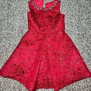 Girls Rare Editions Festive Red Dress